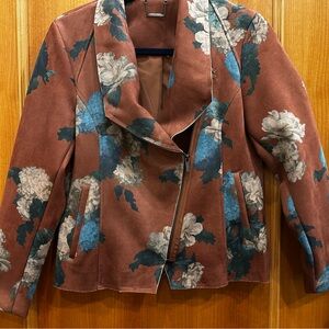 Elie Tahari Floral Brown Jacket